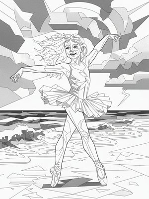 Cubist Painting - B&W