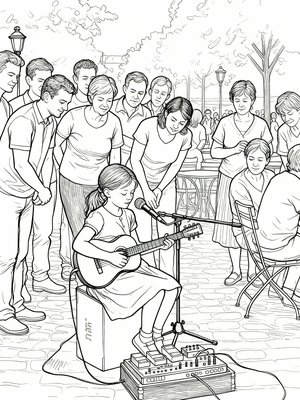 Impressionist Painting - B&W