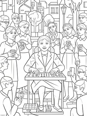 Cubist Painting - B&W