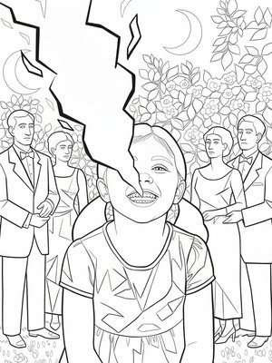 Cubist Painting - B&W