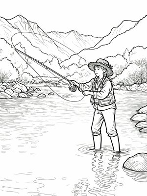 Impressionist Painting - B&W