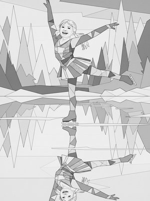 Cubist Painting - B&W