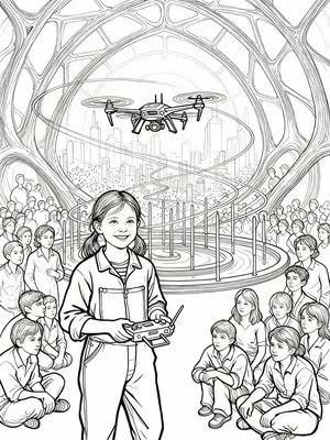 Impressionist Painting - B&W