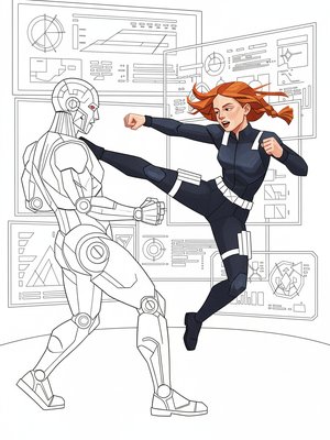 Cubist Painting - B&W