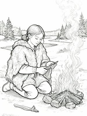 Impressionist Painting - B&W