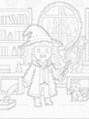 pixel art outline