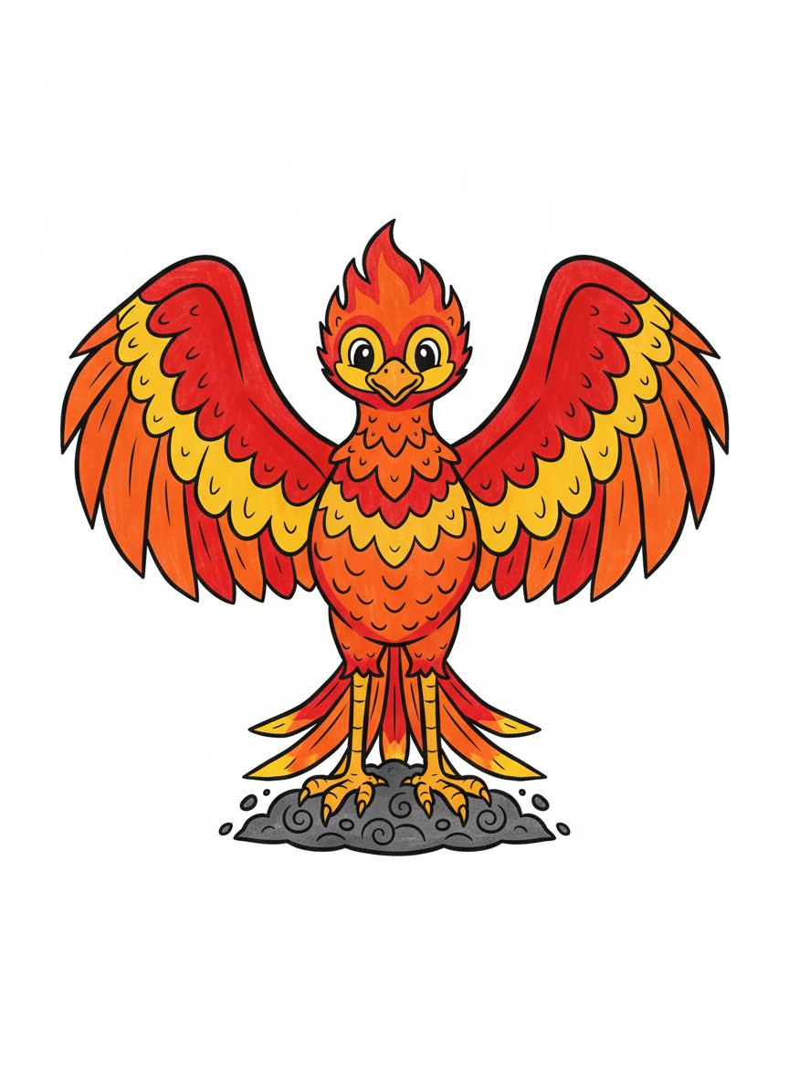 Blaze the Phoenix - Full Colored Illustration
