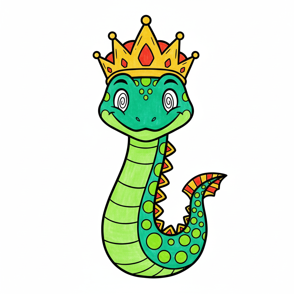 Scales the Basilisk - Full Colored Illustration