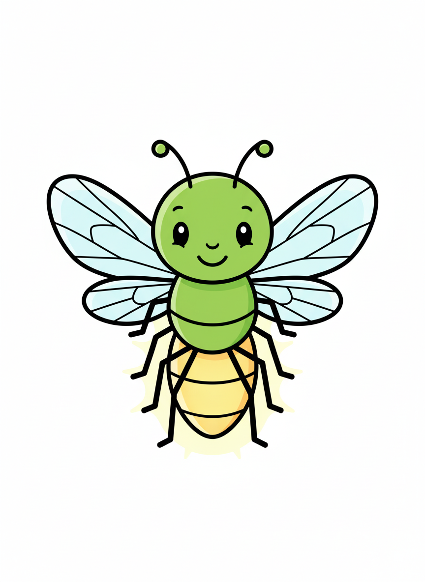 Glow the Firefly - Full Colored Illustration