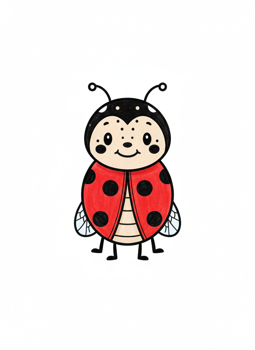 Lady the Ladybug - Full Colored Illustration