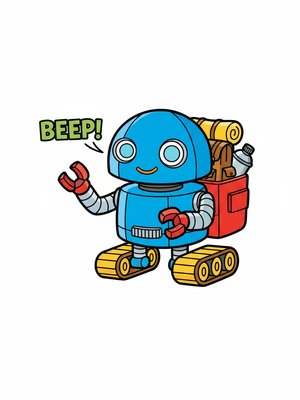 Beep the Robot Companion in Classic Coloring Book