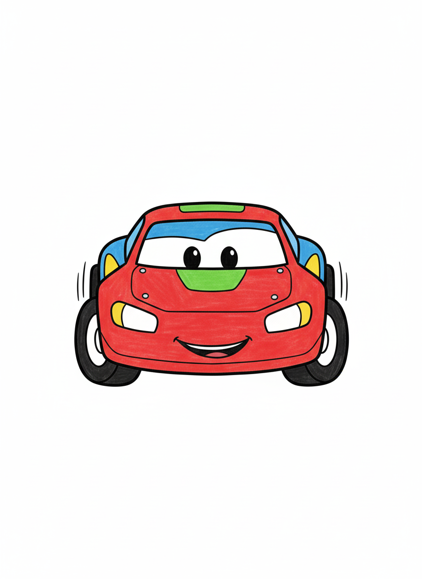 Zippy the RC Car - Full Colored Illustration