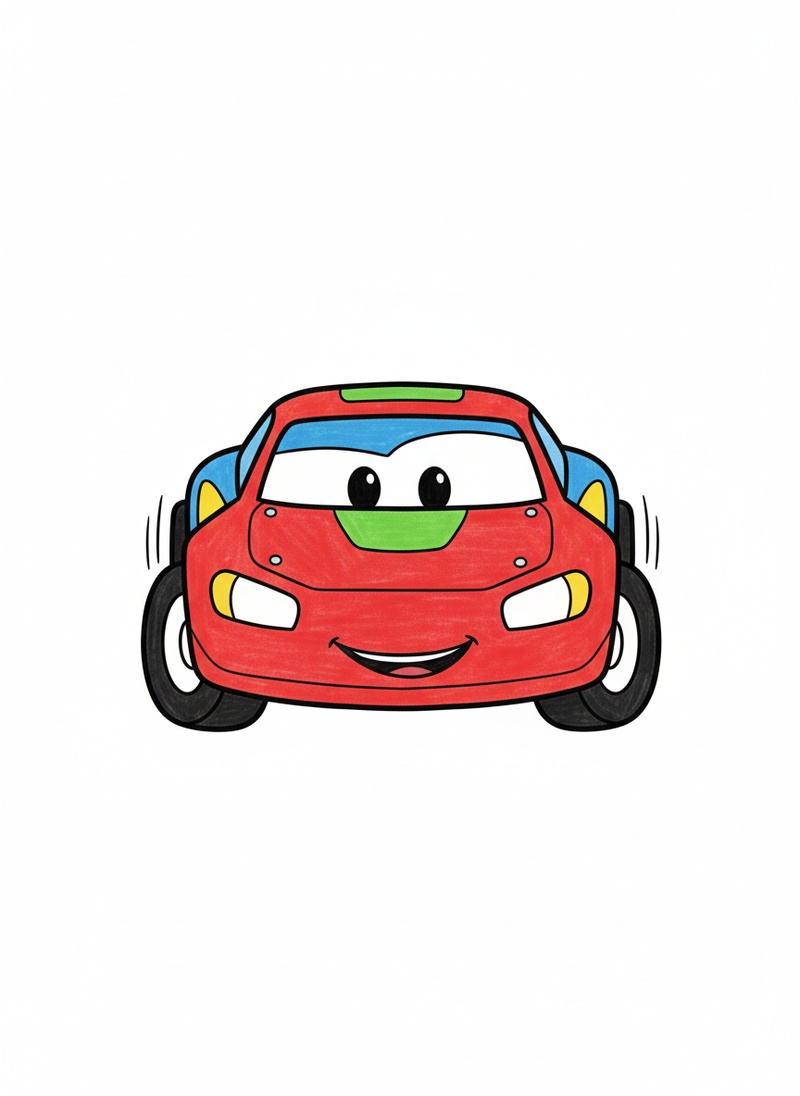 Zippy the RC Car in Classic Coloring Book - Full Colored Illustration