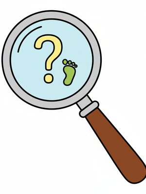 Magnifying Glass Detective Tool in Classic Coloring Book - Full Colored Illustration