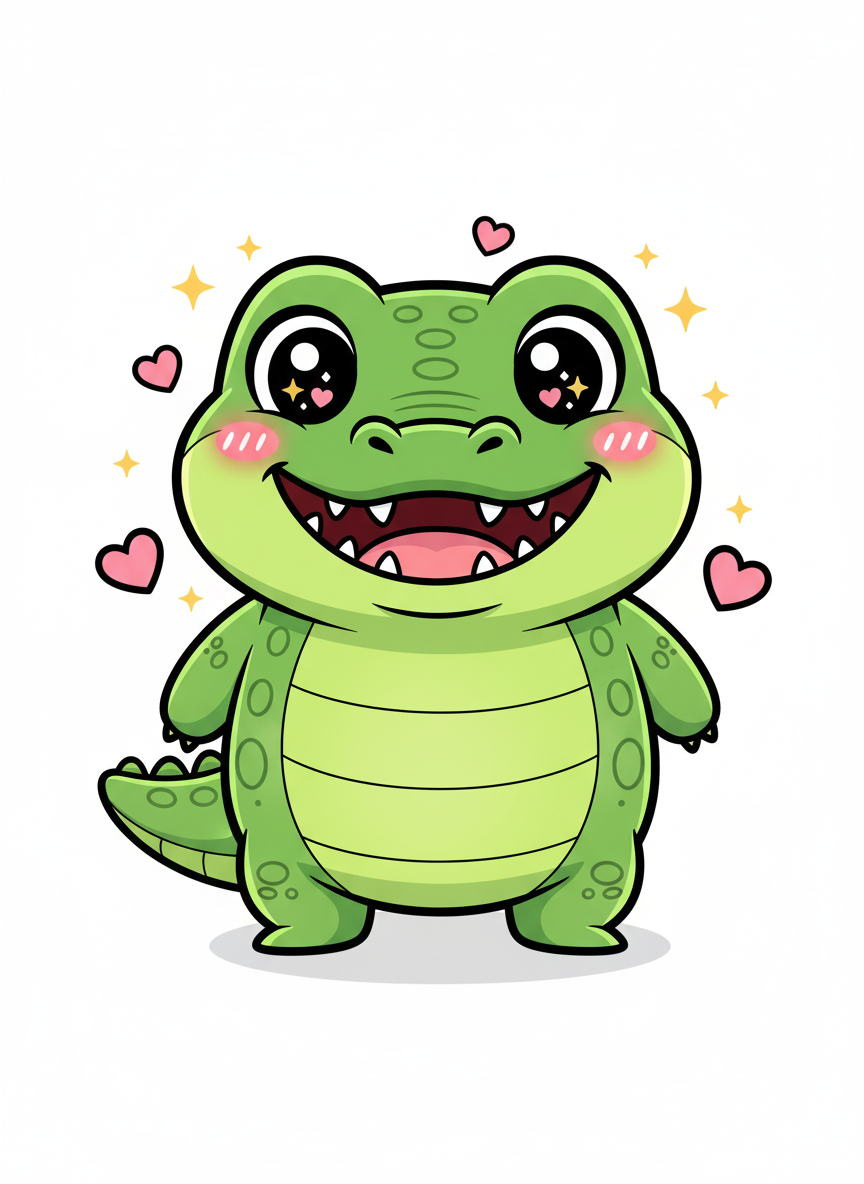 Snap the Crocodile - Full Colored Illustration