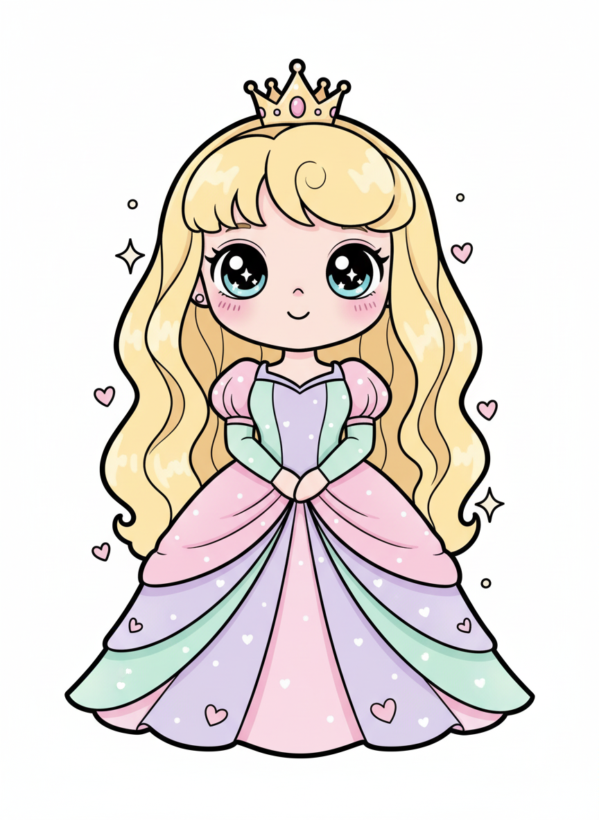 Princess Aurora Royal - Full Colored Illustration