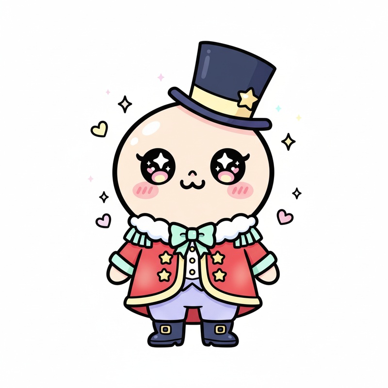 Magnus the Ringmaster in Kawaii Cute - Full Colored Illustration
