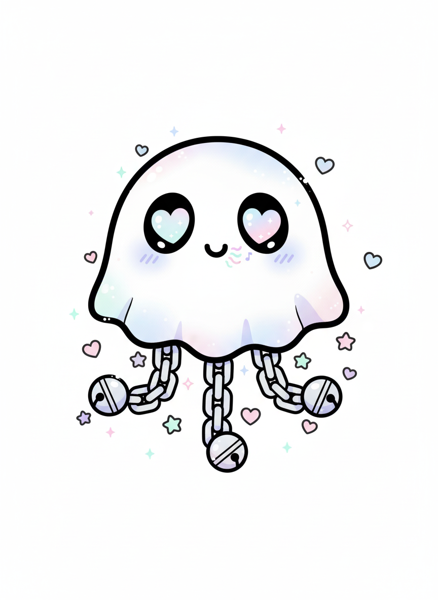 Spook the Scary Ghost - Full Colored Illustration