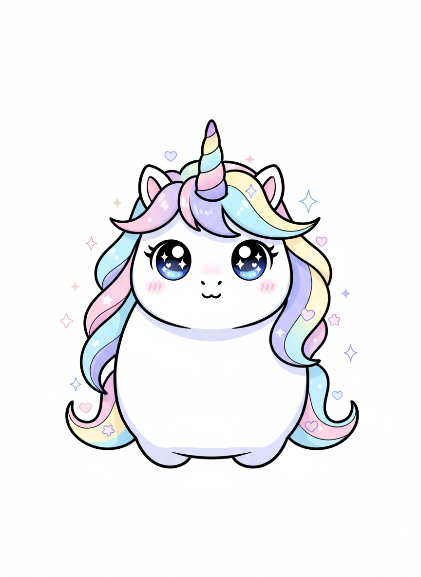 Stardust the Unicorn - Full Colored Illustration