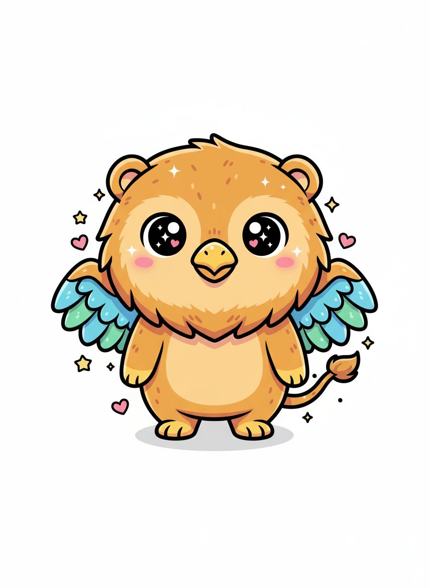 Griffin the Guardian - Full Colored Illustration