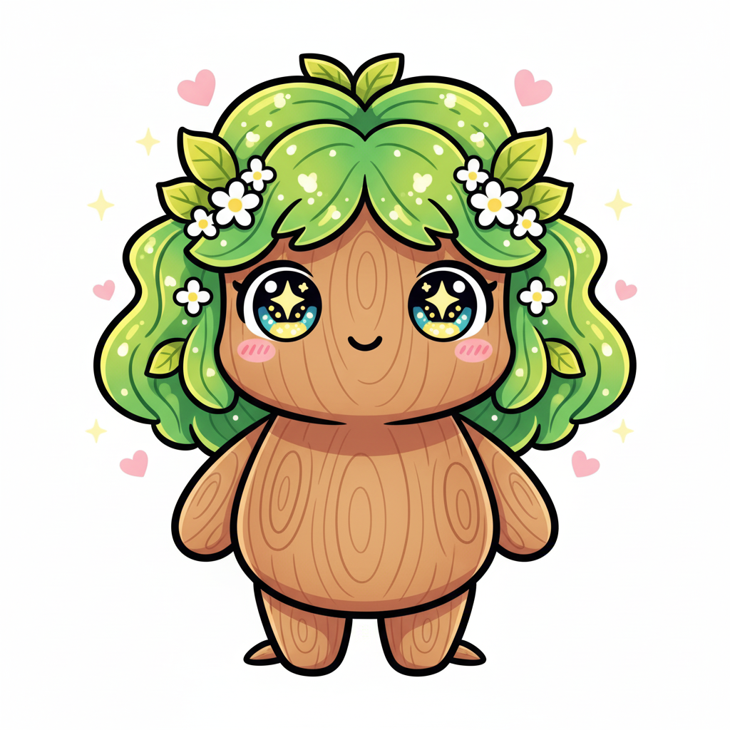 Oak the Tree Dryad - Full Colored Illustration
