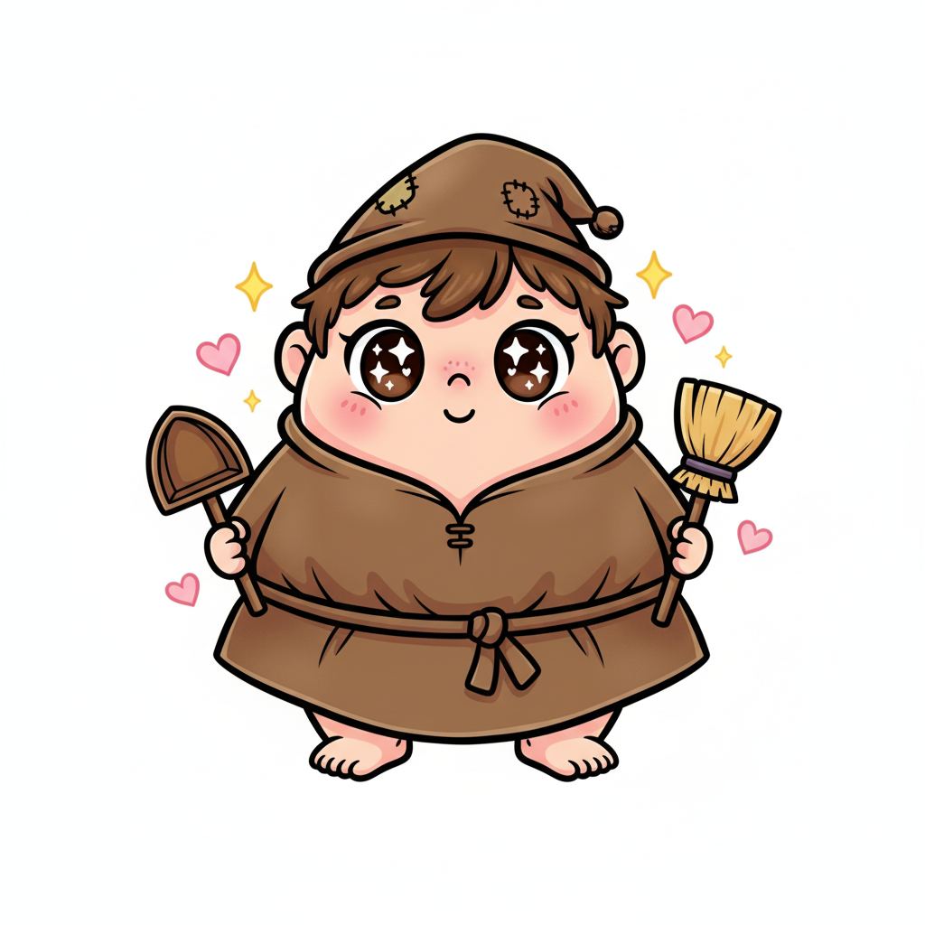 Cobweb the Brownie - Full Colored Illustration