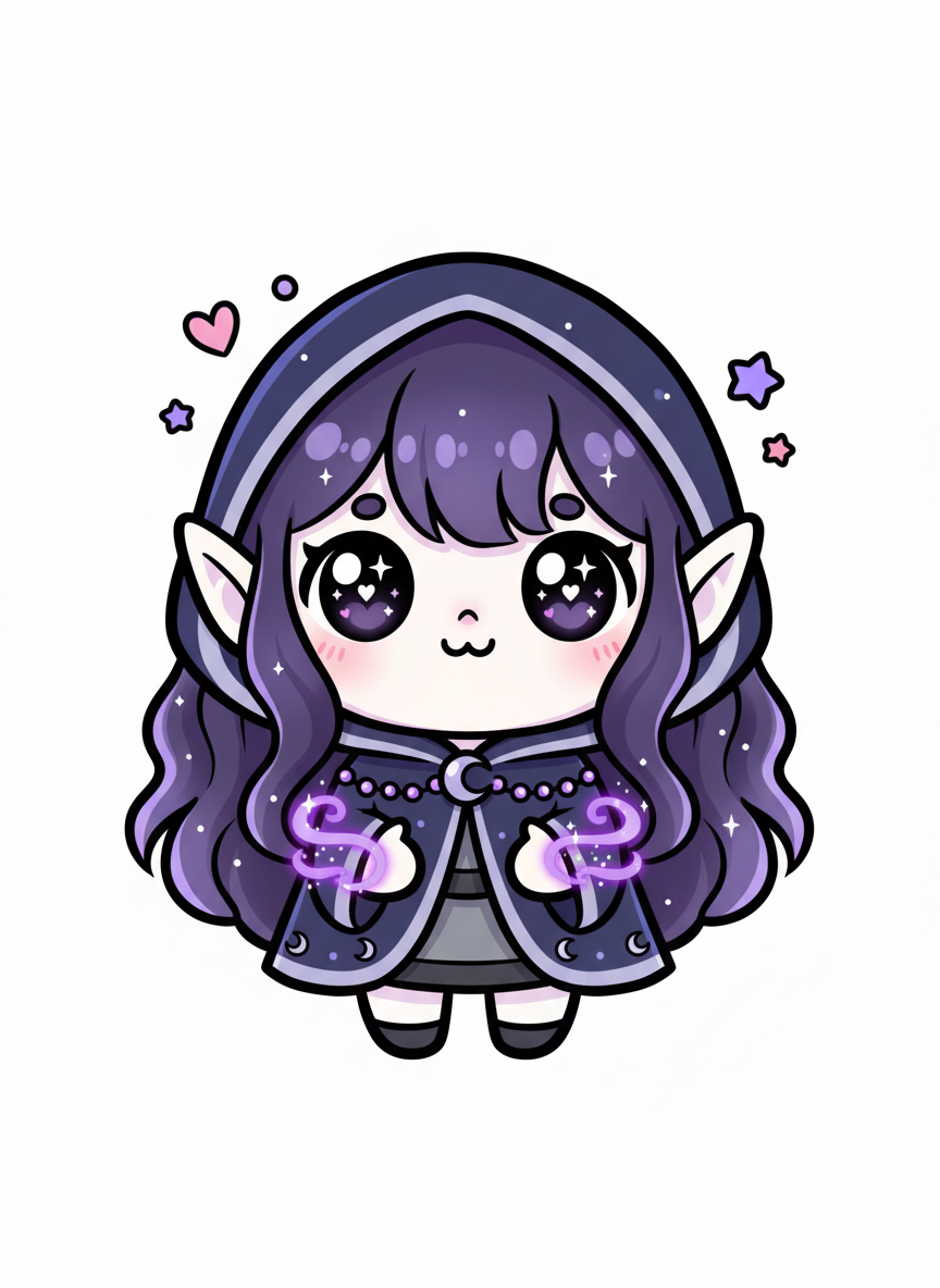 Thorn the Dark Elf - Full Colored Illustration