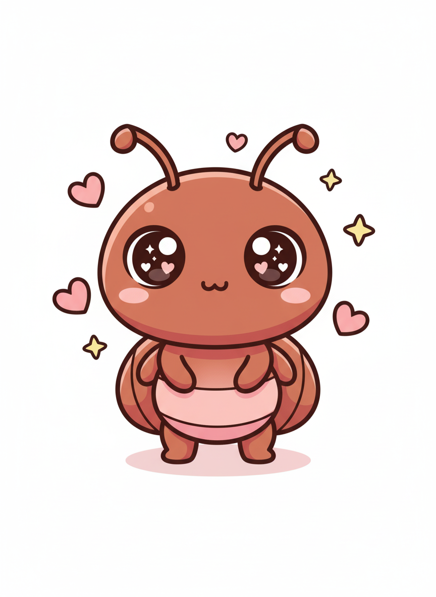 March the Ant - Full Colored Illustration