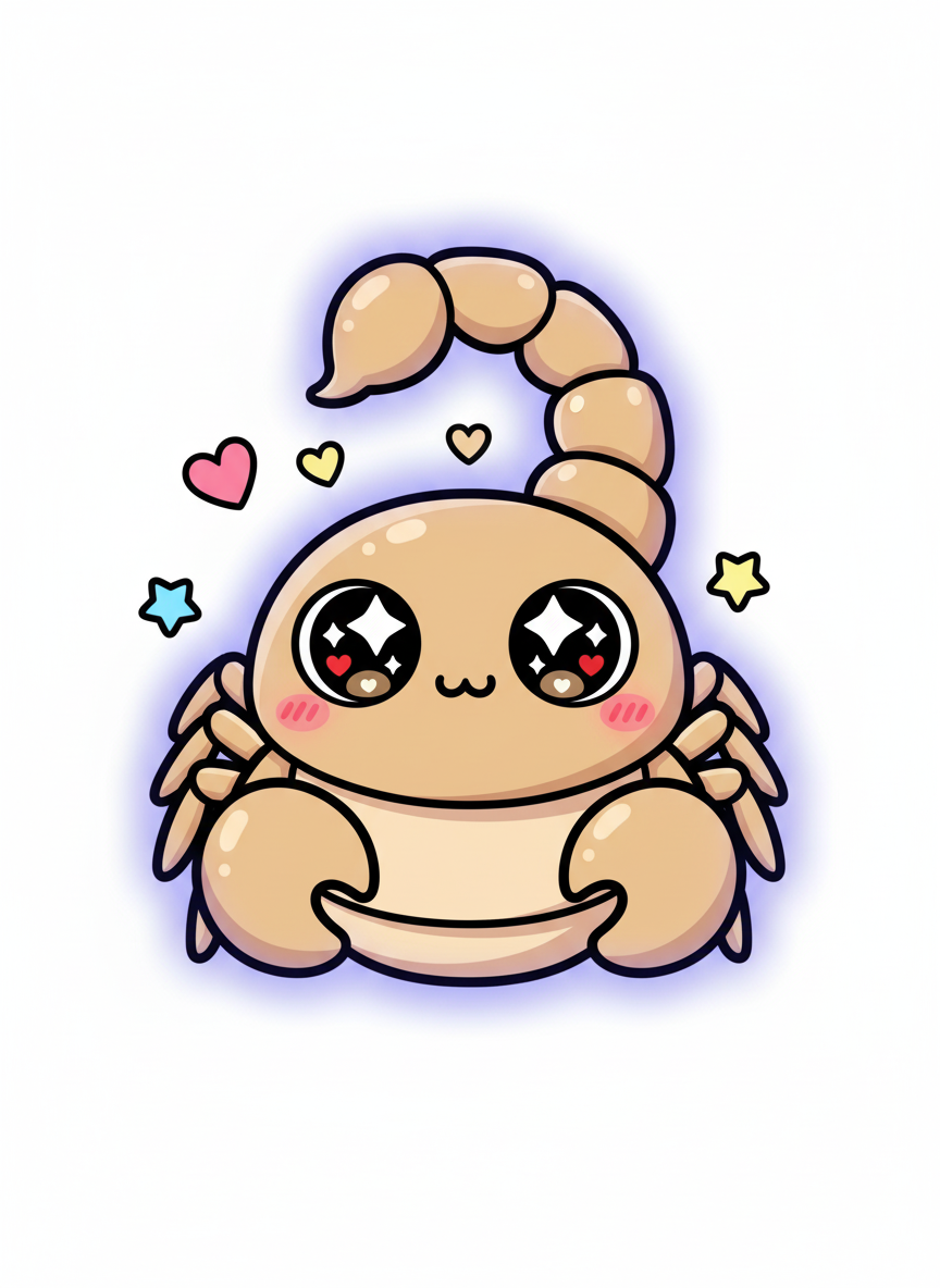 Scorpio the Desert Scorpion - Full Colored Illustration