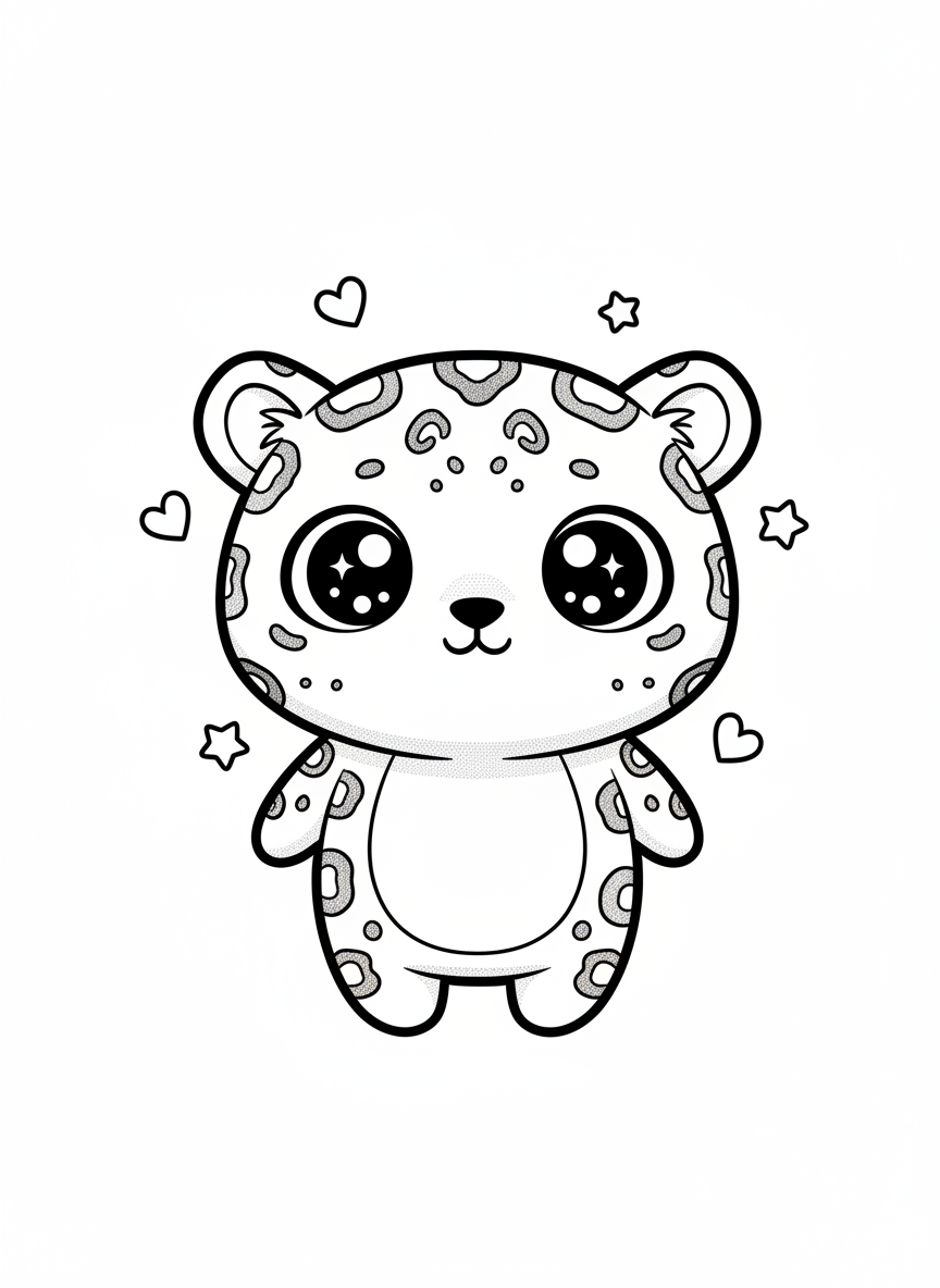 Pounce the Jaguar - Black & White Illustration