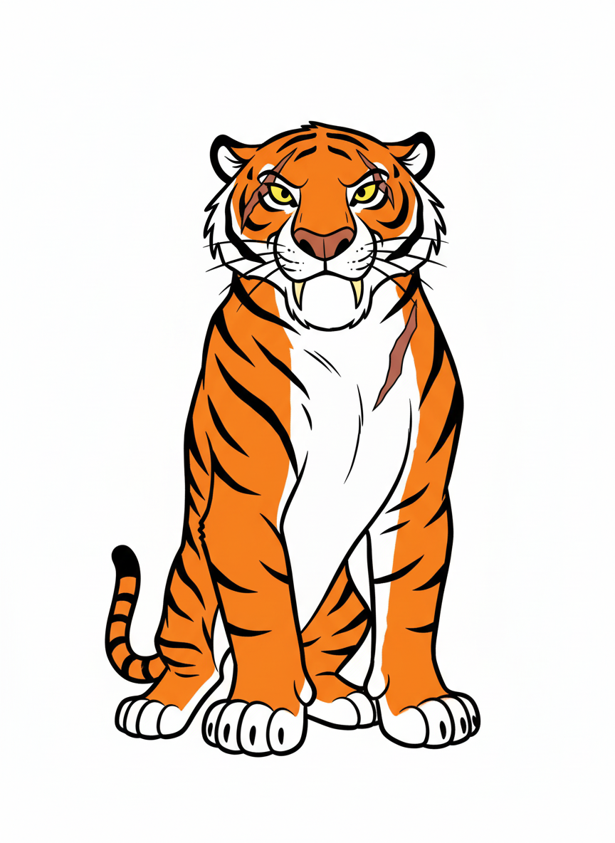 Shere the Villain Tiger - Full Colored Illustration