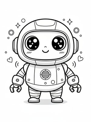 Bolt the Robot Helper in Kawaii Cute