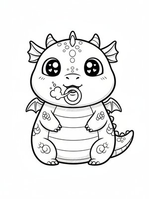 Puff the Friendly Dragon in Kawaii Cute