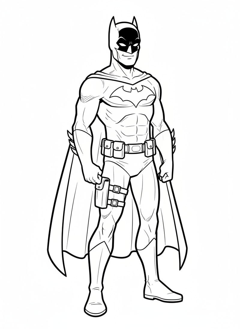 Shadow Strike the Stealth Hero in Classic Coloring Book - Black & White Illustration