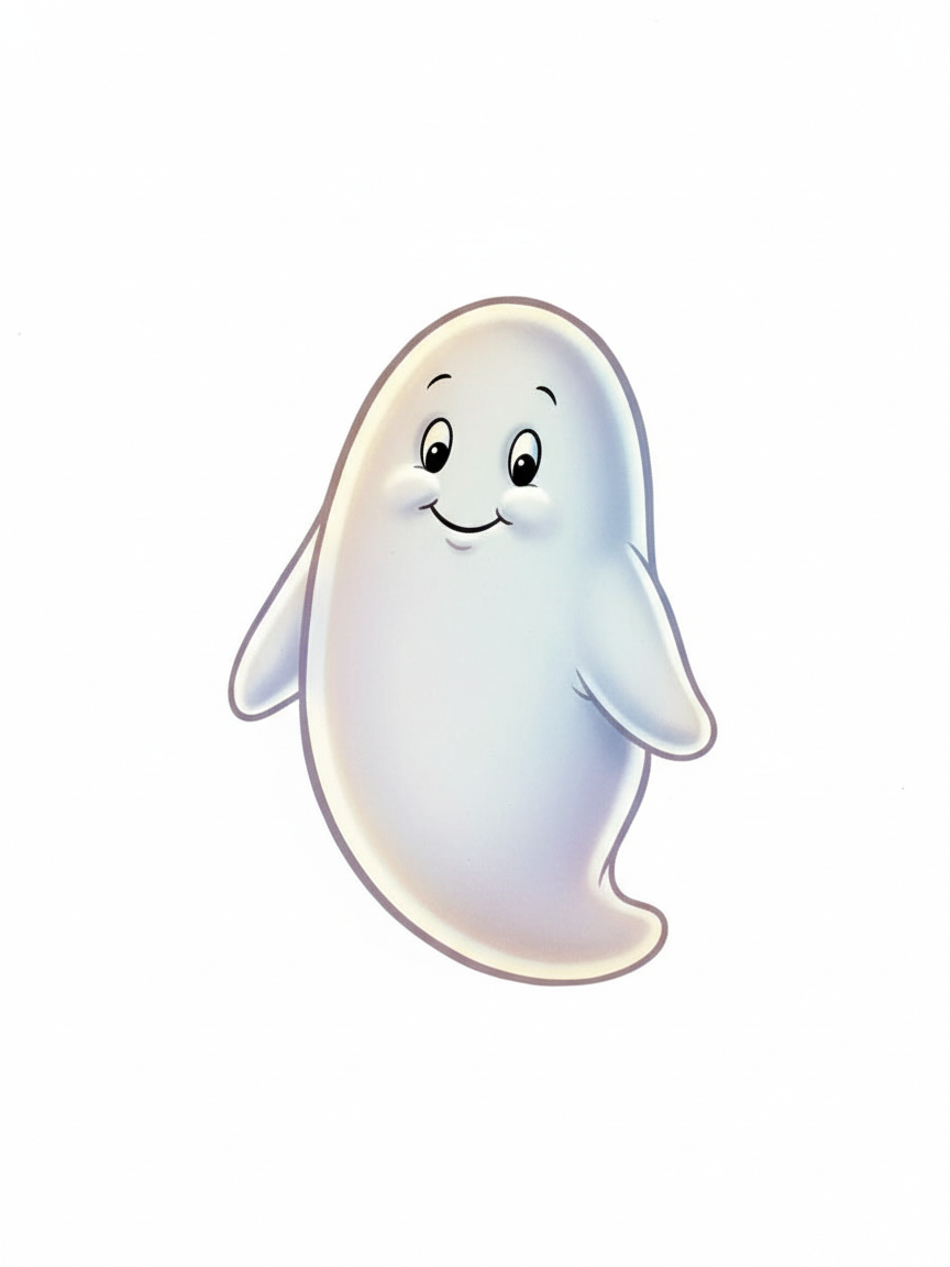 Casper the Friendly Ghost - Full Colored Illustration