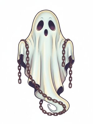 Spook the Scary Ghost in Vintage Storybook