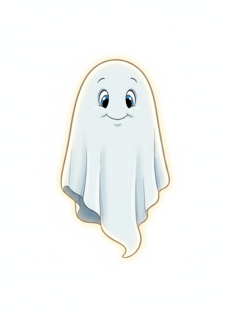 Casper the Friendly Ghost in Fairy Tale Classic - Full Colored Illustration