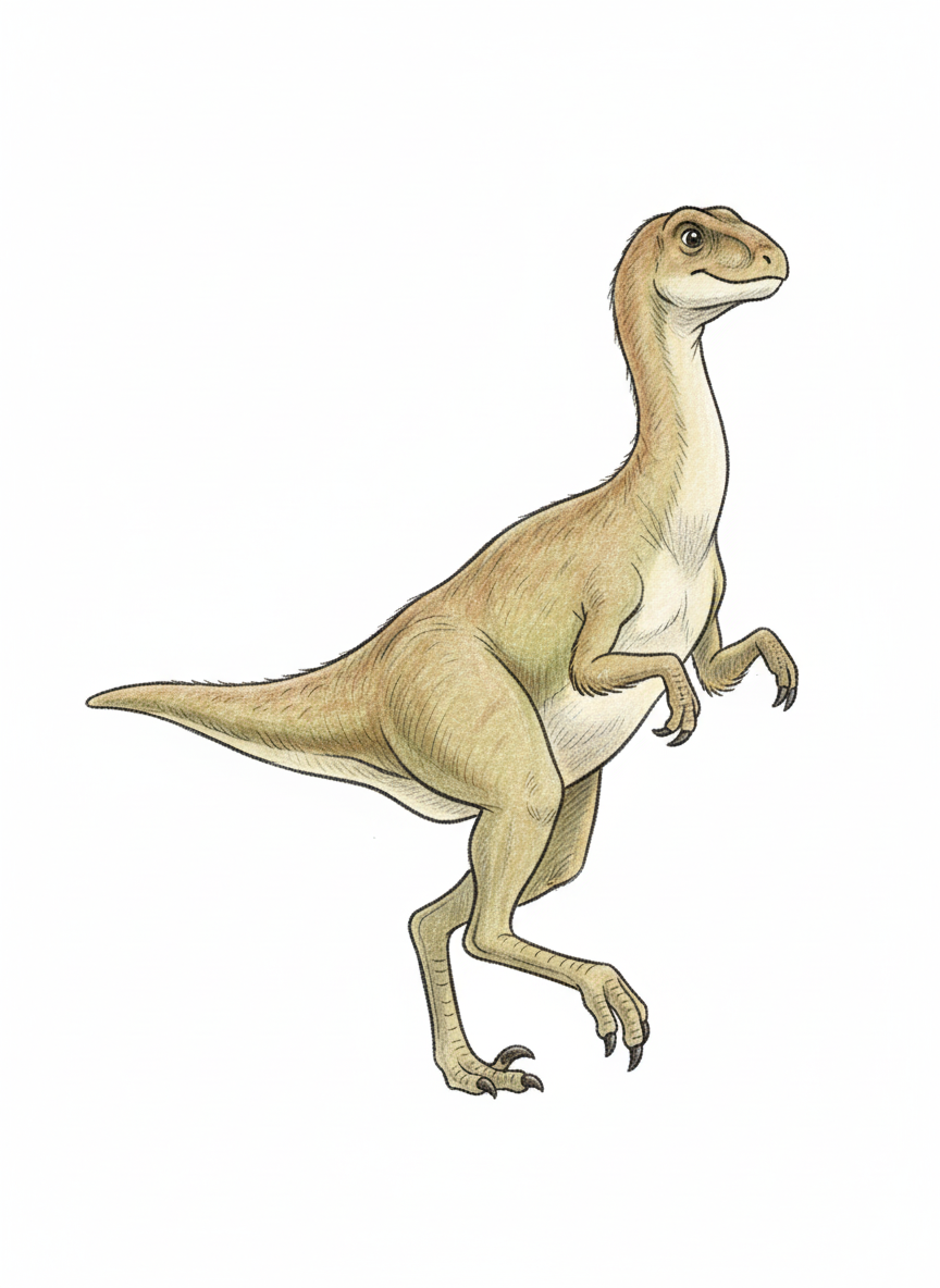 Dash the Gallimimus - Full Colored Illustration