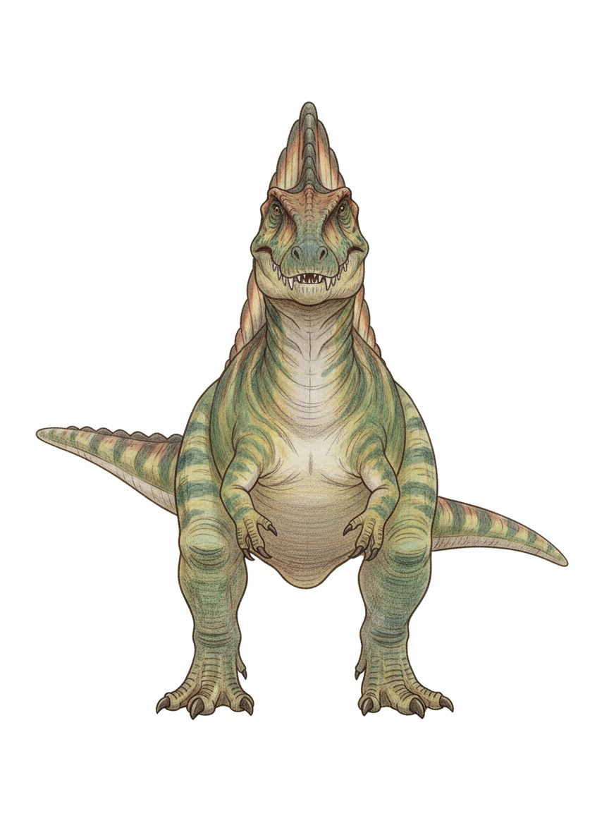 Spiney the Spinosaurus - Full Colored Illustration