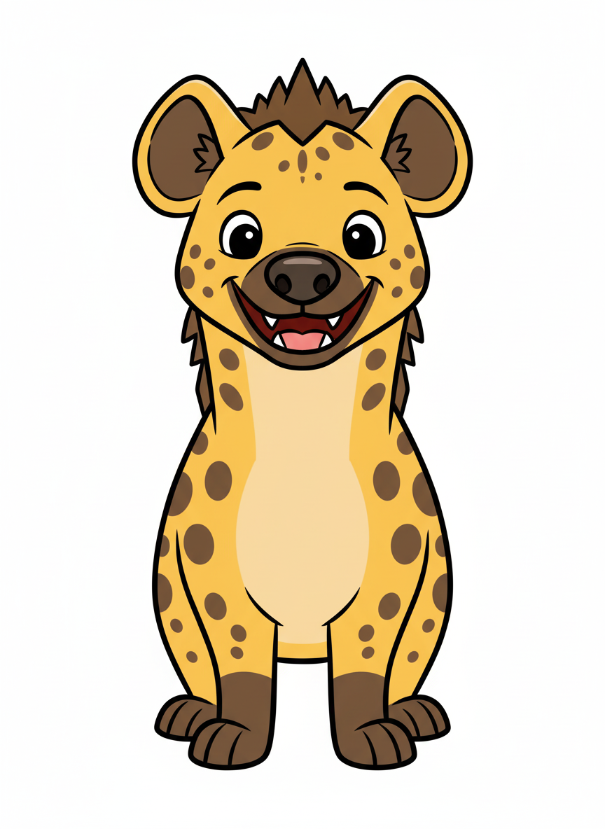 Crash the Hyena - Full Colored Illustration