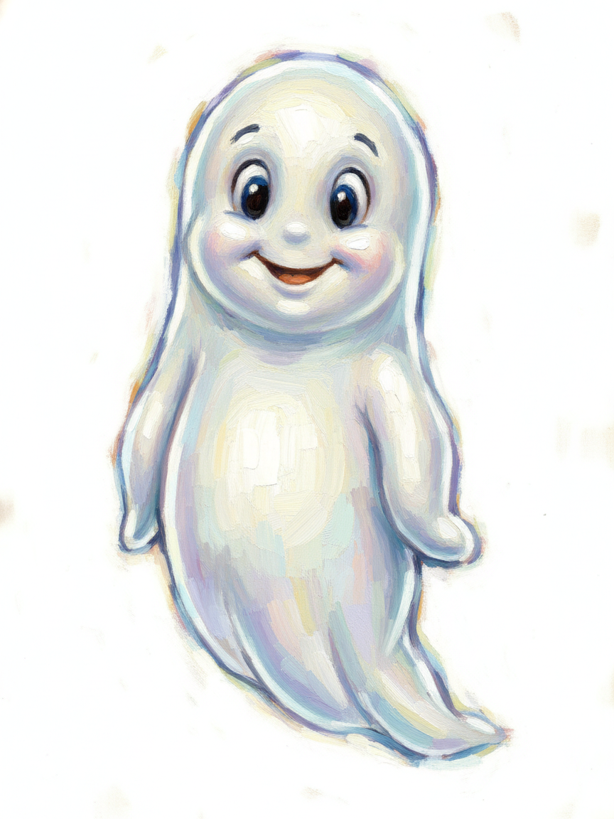 Casper the Friendly Ghost - Full Colored Illustration