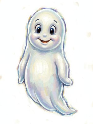 Casper the Friendly Ghost in Impressionist Painting