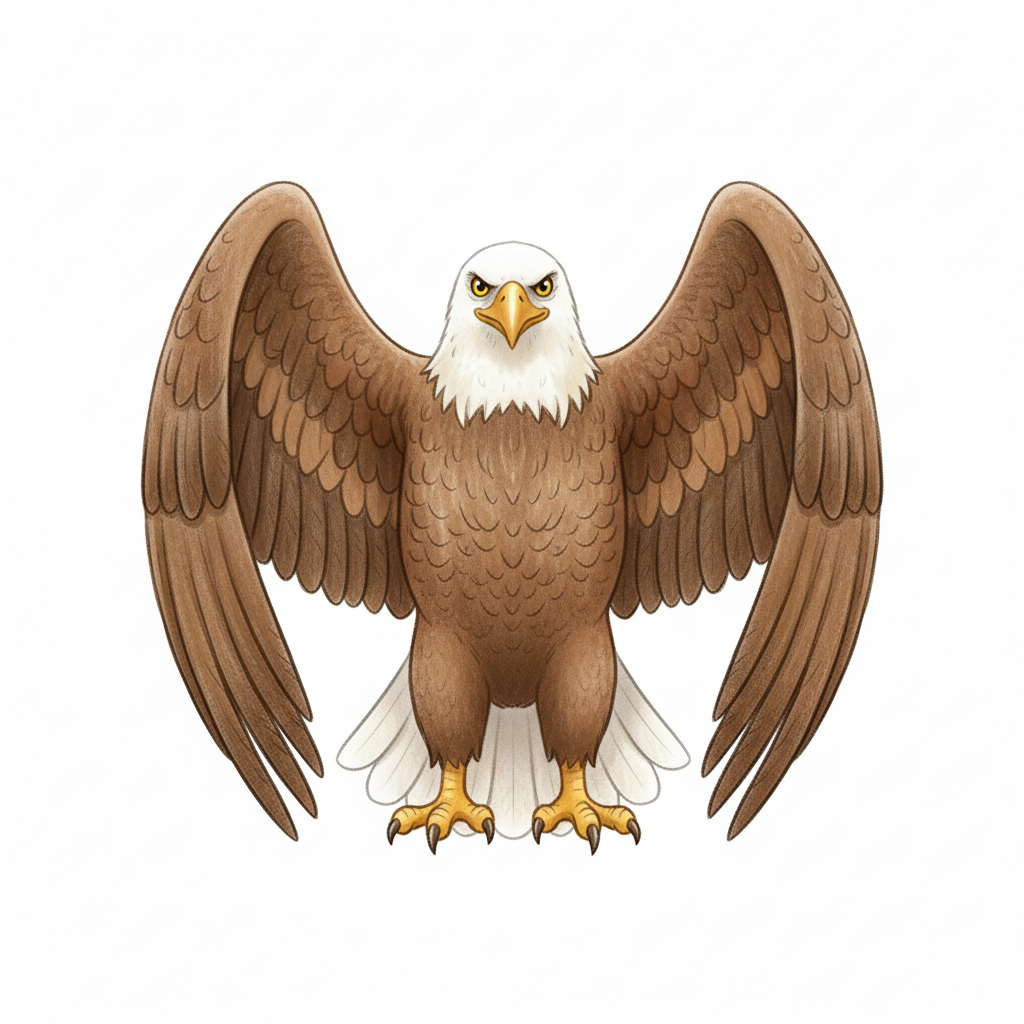 Liberty the Soaring Eagle - Full Colored Illustration