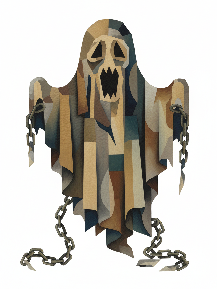 Spook the Scary Ghost - Full Colored Illustration