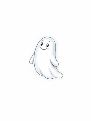 Casper the Friendly Ghost in Gentle Pencil