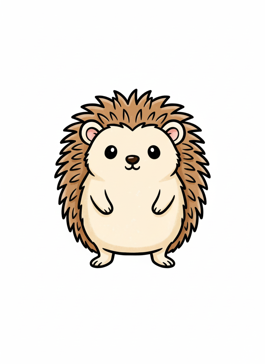 Quill the Hedgehog - Full Colored Illustration