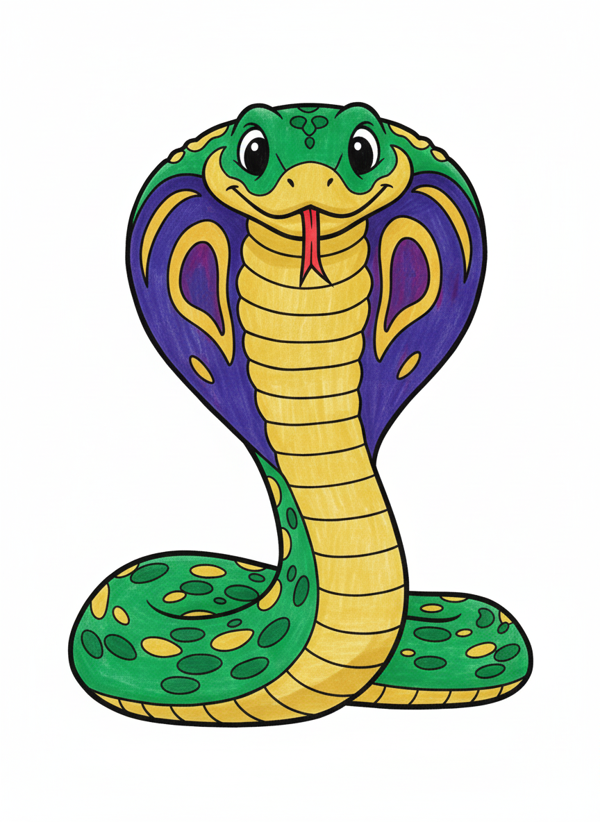 Viper the Cobra - Full Colored Illustration