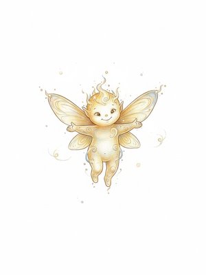 Glimmer the Sprite in Gentle Pencil - Full Colored Illustration
