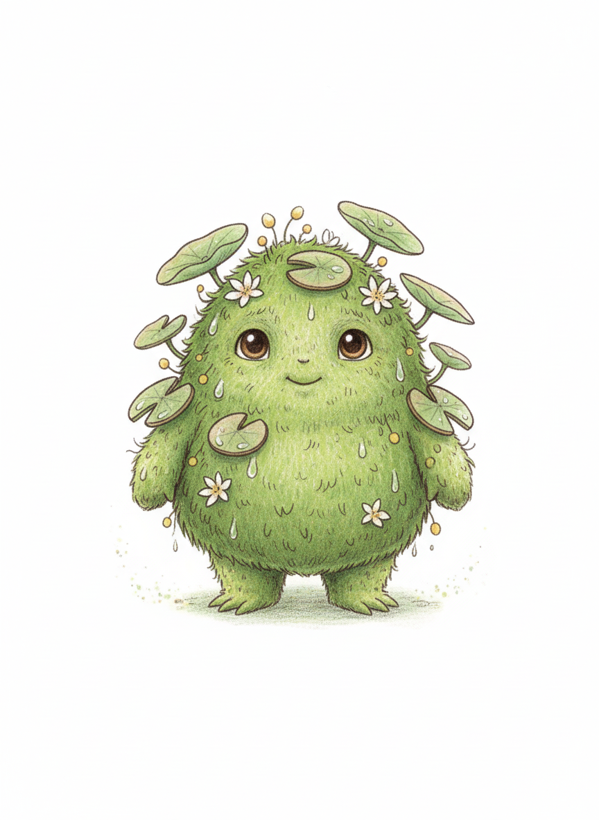 Mossy the Swamp Sprite - Full Colored Illustration