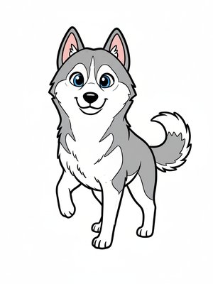 Luna the Curious Husky